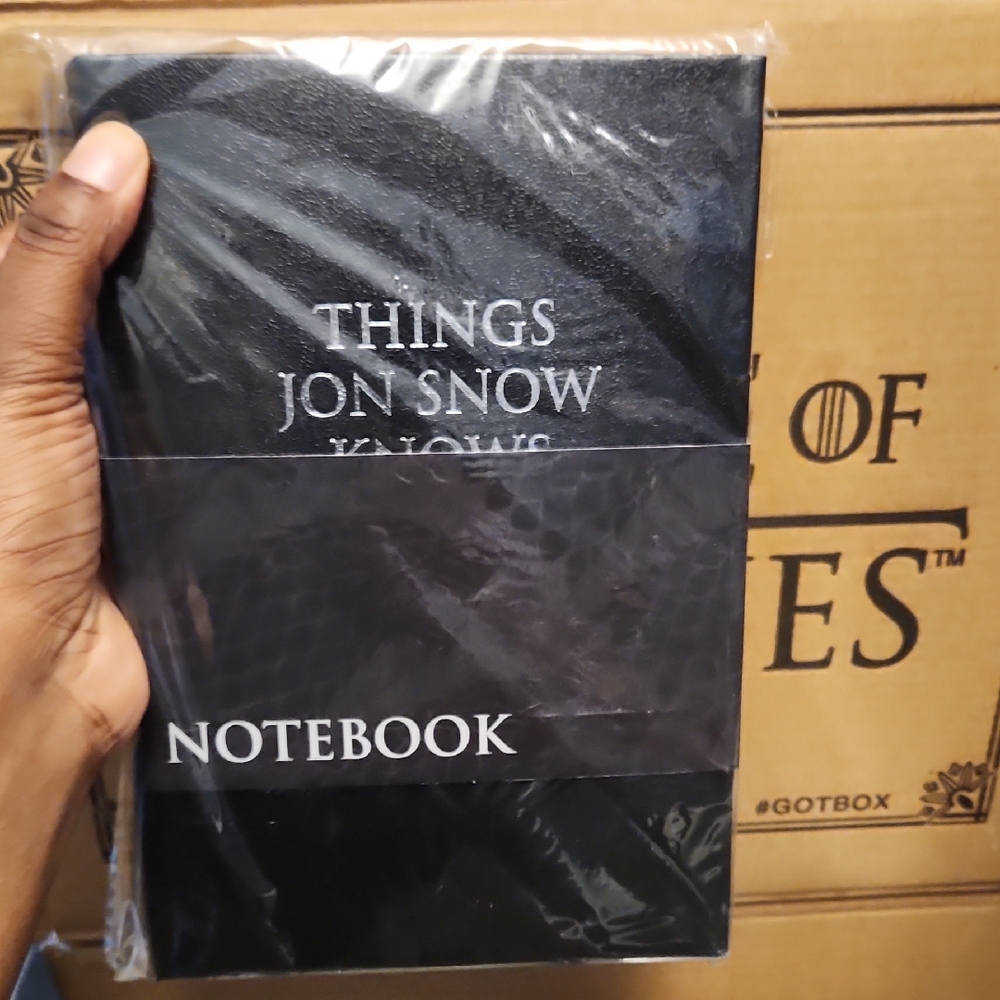 Black 'Things Jon Snow Knows' Notebook By Culturefly - Game Of Thrones